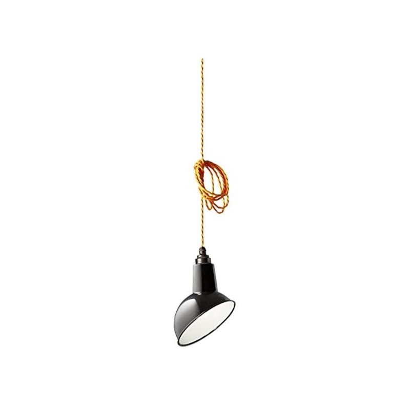 Nostalgia Lights LS.MAC.170/40.BLK Miniature Angled Cloche Lamp Shade, Metal, Black – Second Chance