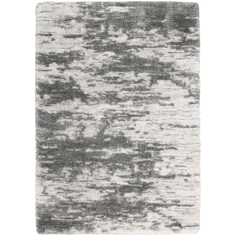 Nourison Dreamy Shag 4′ x 6′ Charcoal/Ivory Shag Indoor Rug