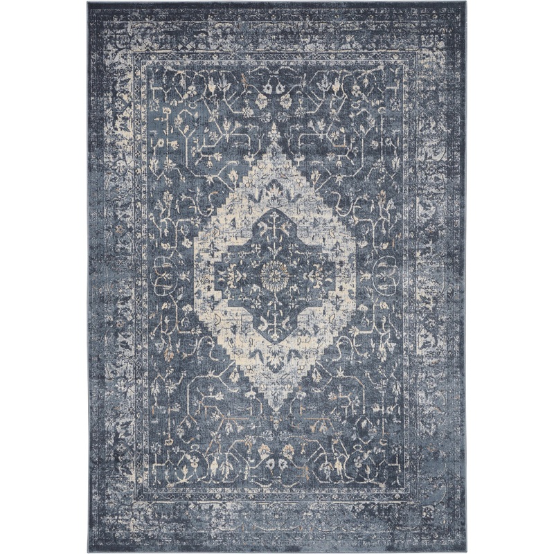 Nourison Home Malta 3’11” x 5’7″ Navy Vintage Indoor Rug