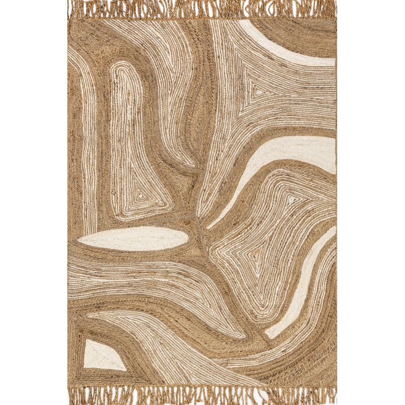 Tillie Marble Jute Tasseled Rug | Natural