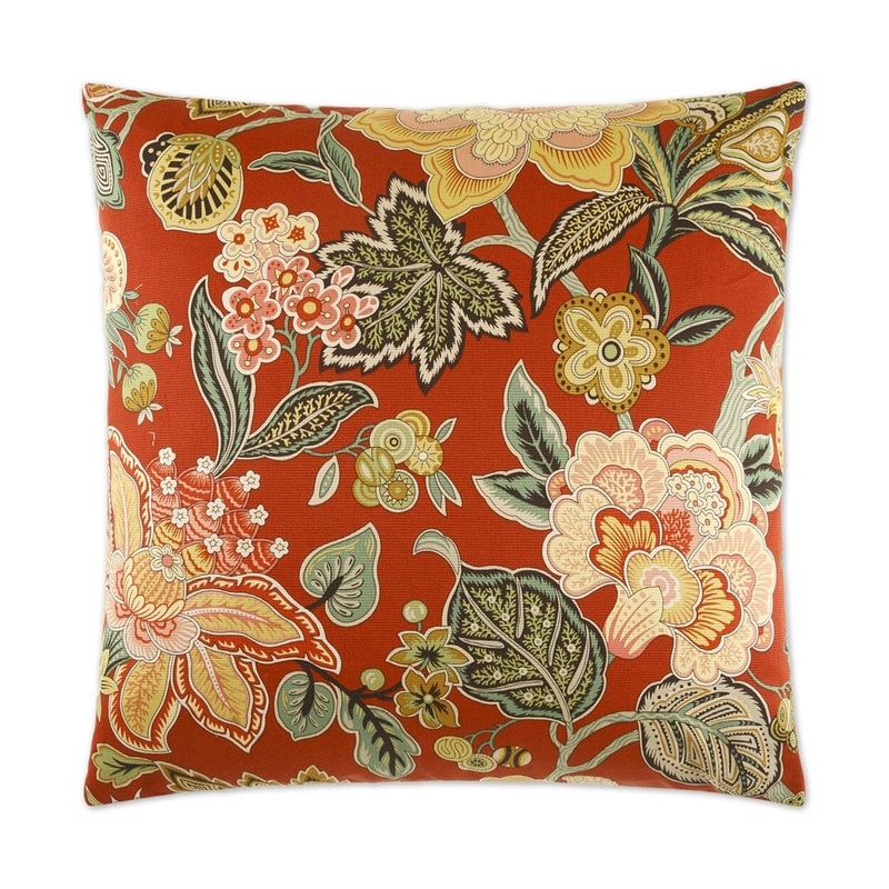 D.V. Kap Augustus 24″ x 24″ Decorative Throw Pillow  | Red