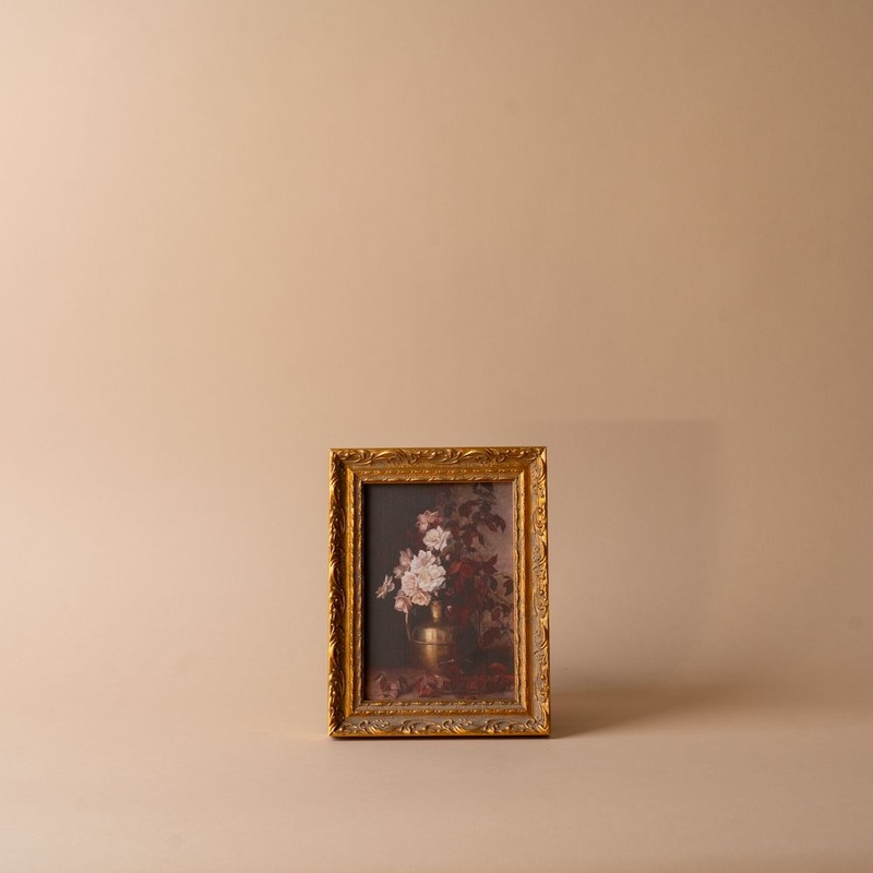 “Floral French Vase” Framed Vintage Inspired Art Print