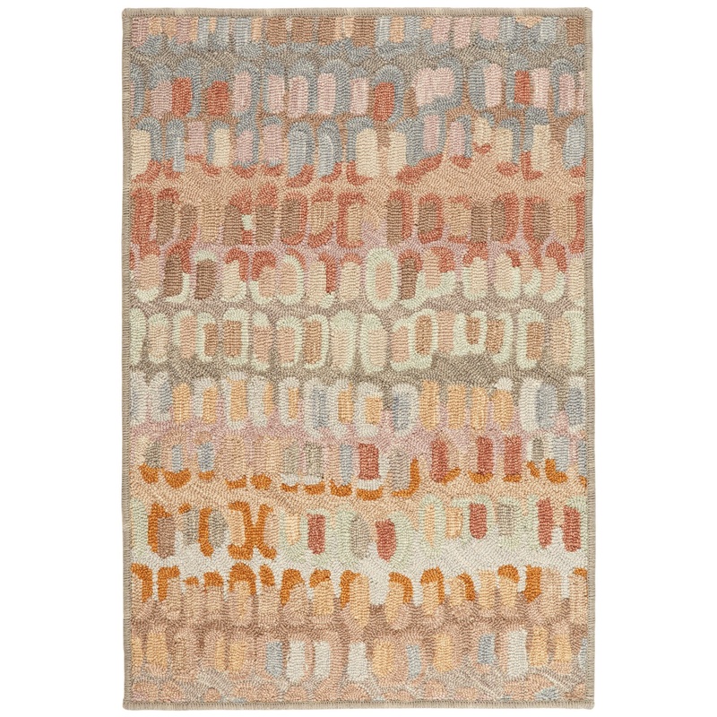 Paint Chip Hand Micro Hooked Wool Custom Rug | Stone