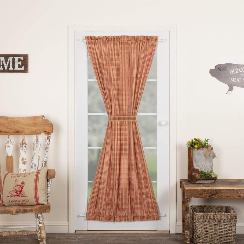 Sawyer Mill Red Plaid Door Panel 72×42