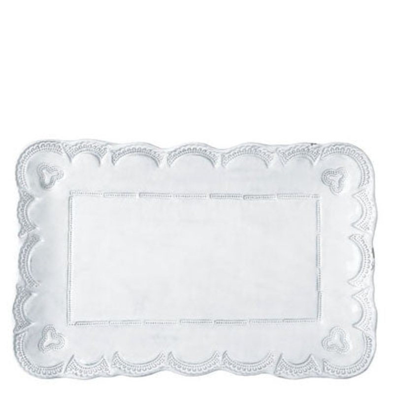 VIETRI: Incanto Lace Sm Rectangular Platter