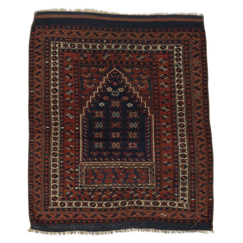 ANTIQUE YACGIBEDIR PRAYER RUG 3’4″ X 4’1″