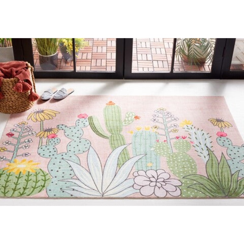 Door And Kitchen Mat DKM373U Pink / Green