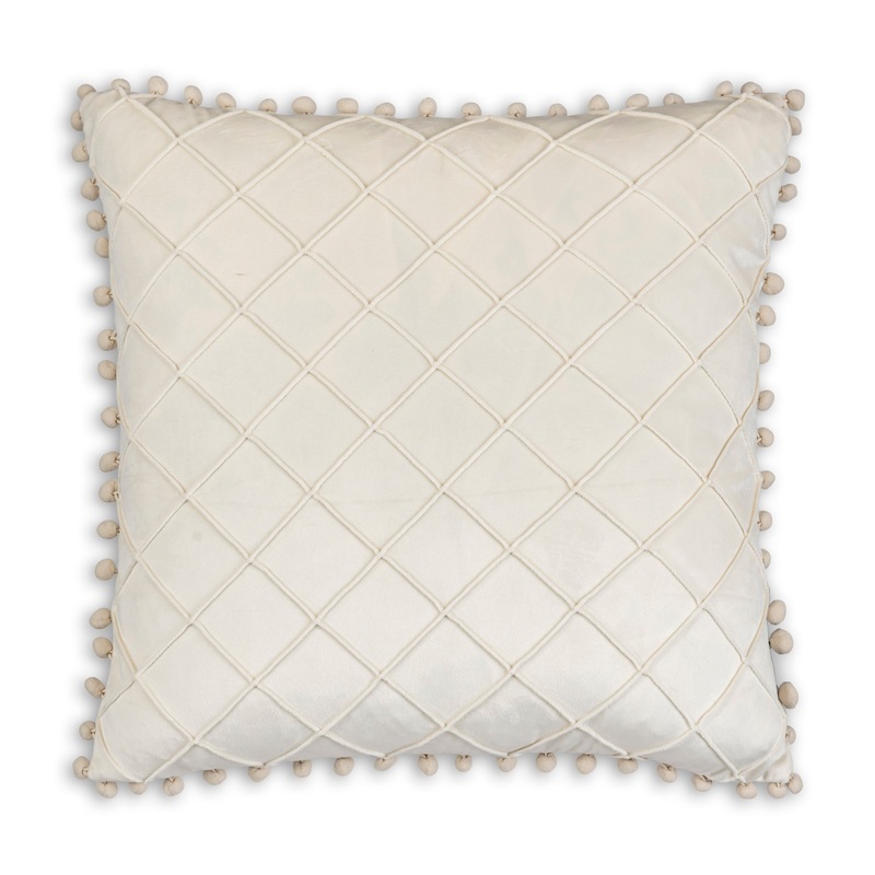 Inspire Me! Home Decor Diamond Beige Pillow