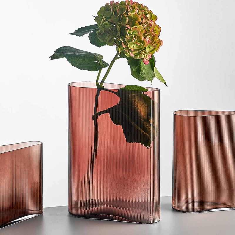 Nude Mist Glass Vase Caramel – Small
