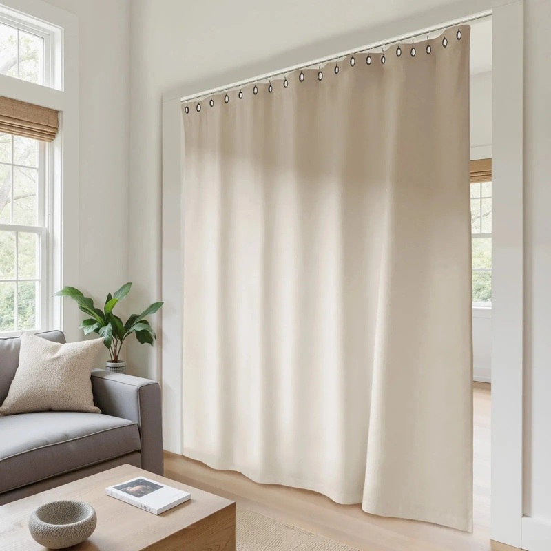 Atlanta Room Divider Blackout Curtain with Ceiling Track Kit