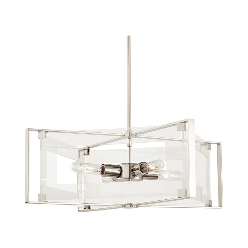 Crystal Clear Semi-Flush Mount Ceiling Light