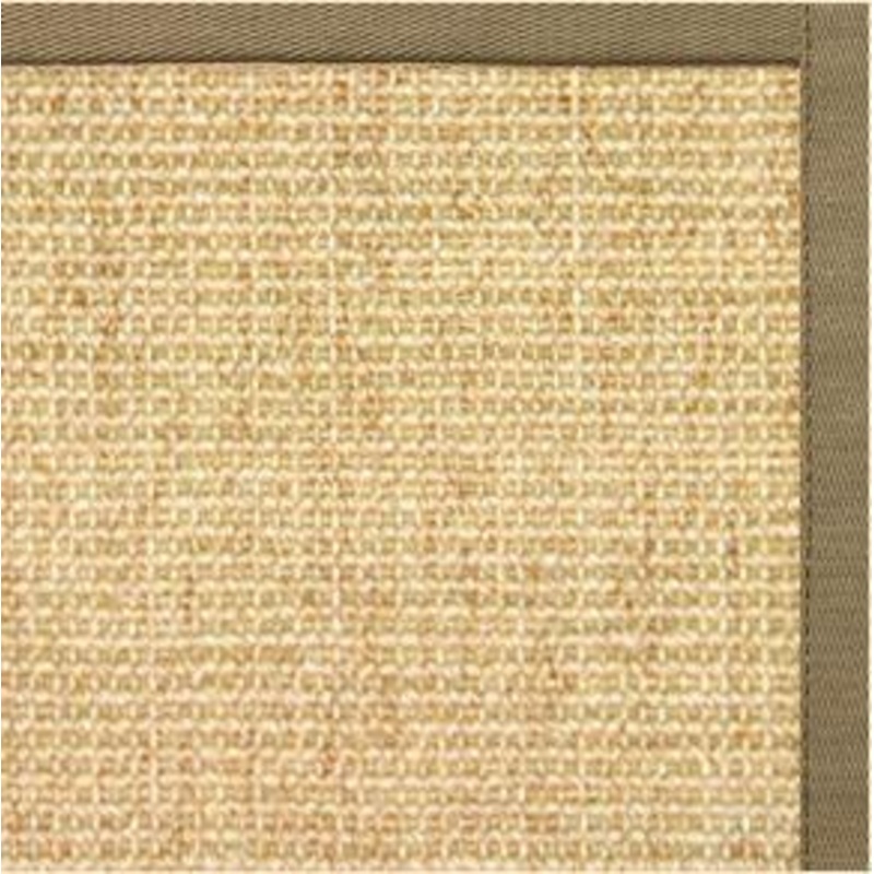 Sand Sisal Rug with Oat Straw Cotton Border