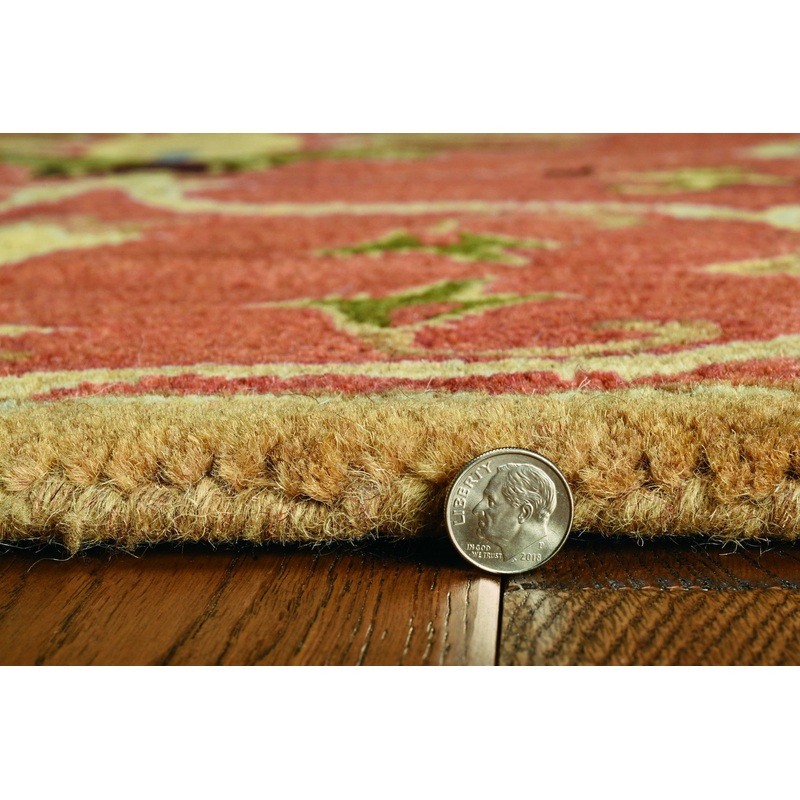 Sienna Orange Hand Tufted Traditional Round Indoor Round Rug