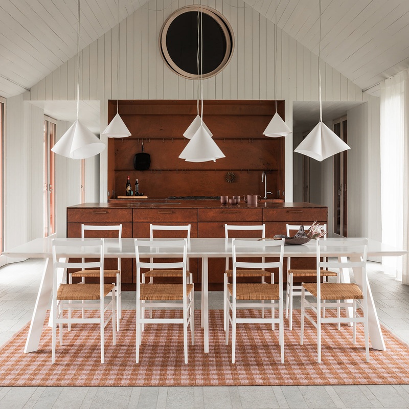 Vichy Swedish Woven Wool Rug, Three Sizes in Four Color Variants