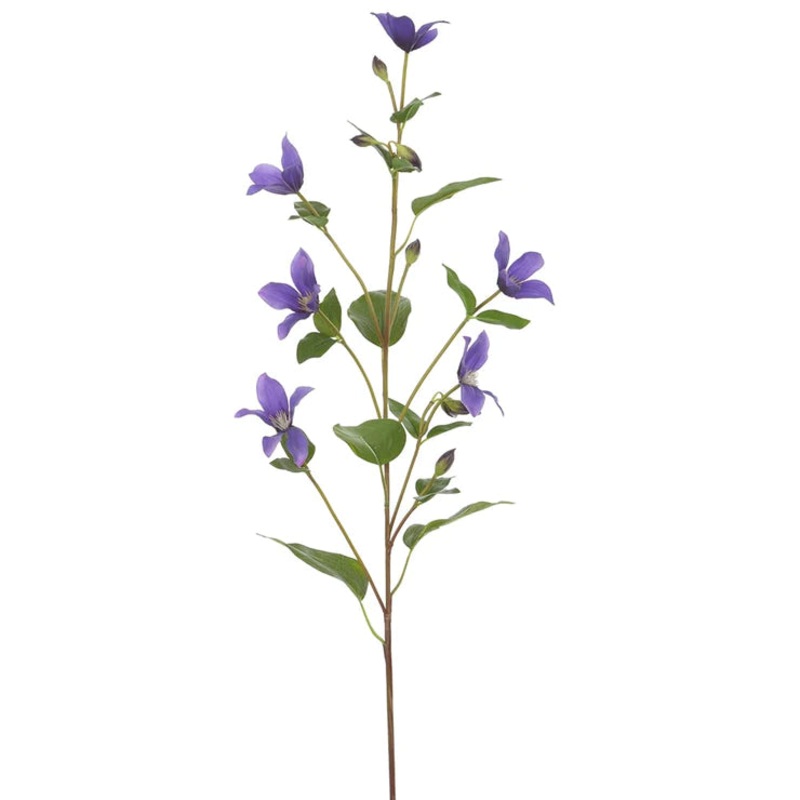 33″ Real Touch Clematis Stem  Purple