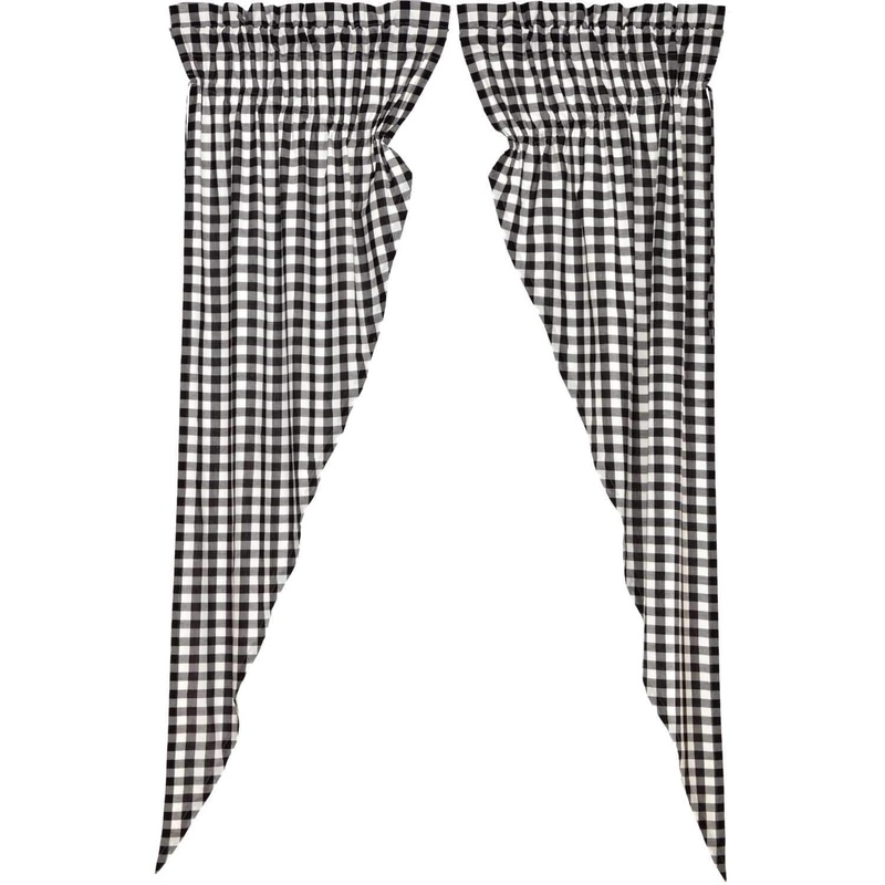 Annie Buffalo Black Check Prairie Long Panel Set of 2 84x36x18