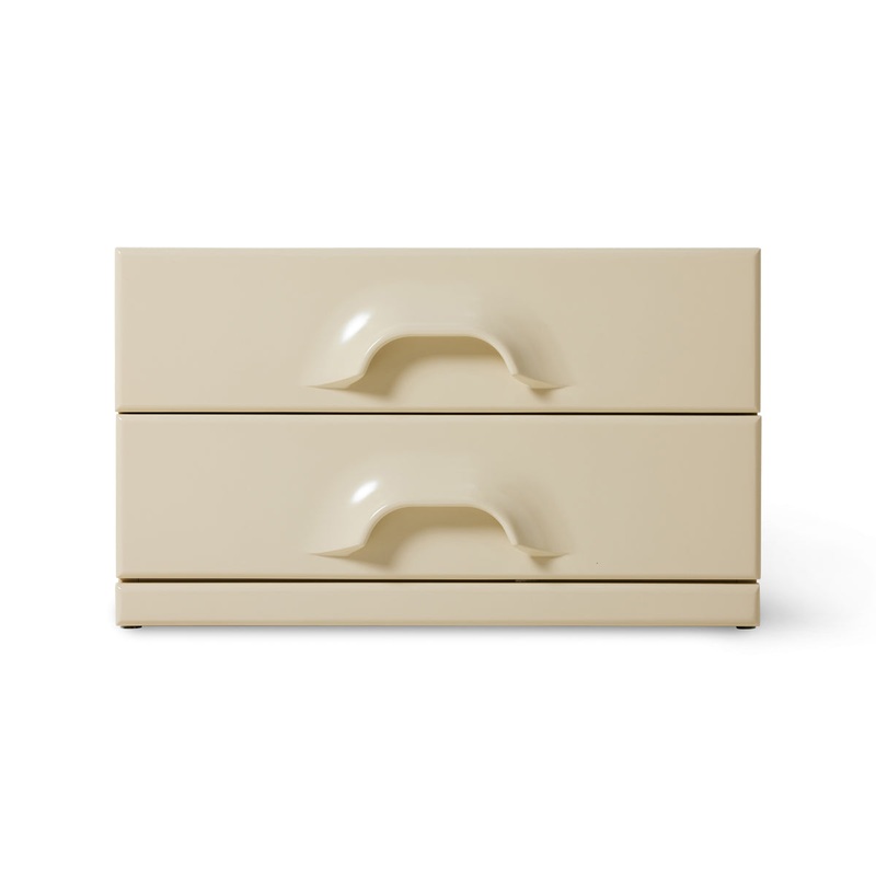Chest of 2 Drawers, Cream