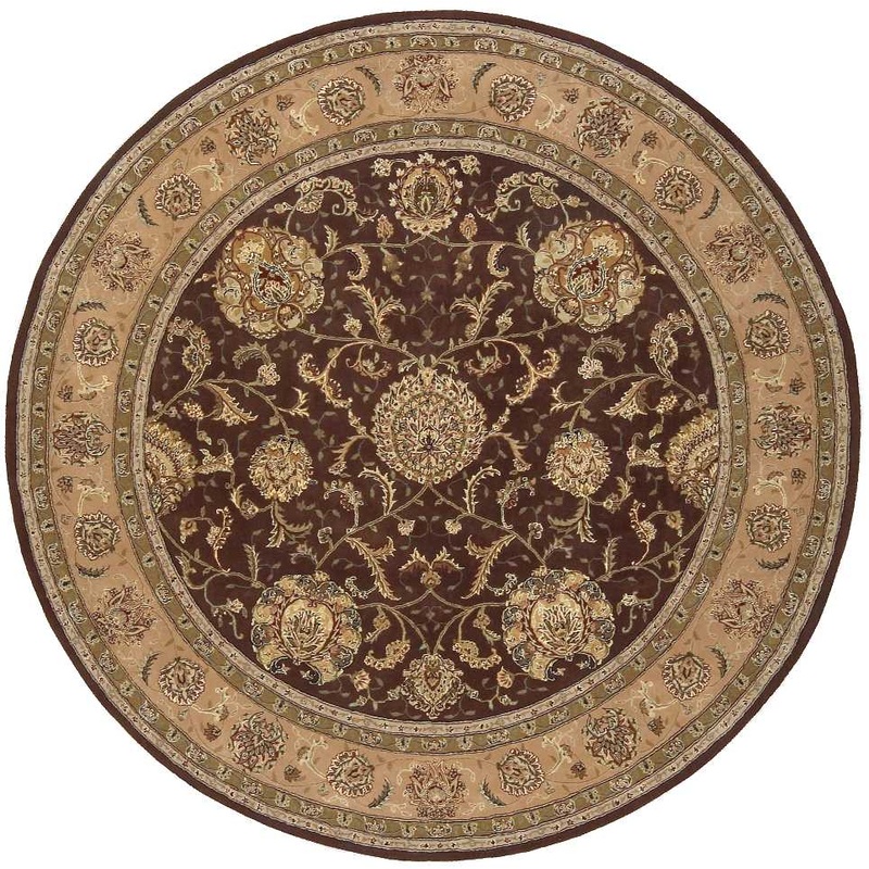 Nourison Nourison 2000 8′ x Round Brown Traditional Indoor Rug