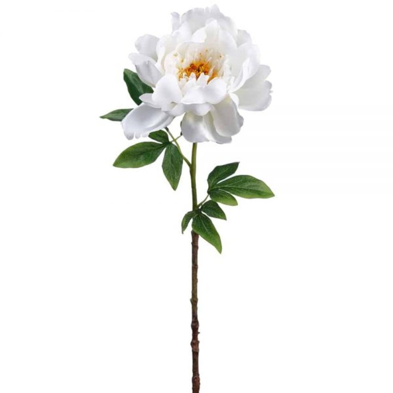 23.5″ Peony Stem  White