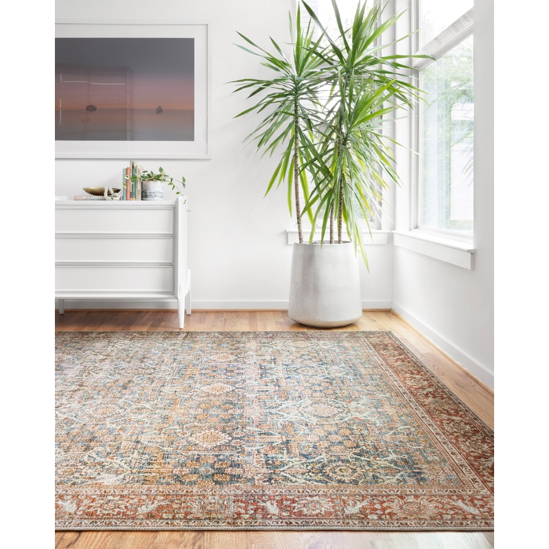 Loloi II Layla Rug | Ocean / Rust