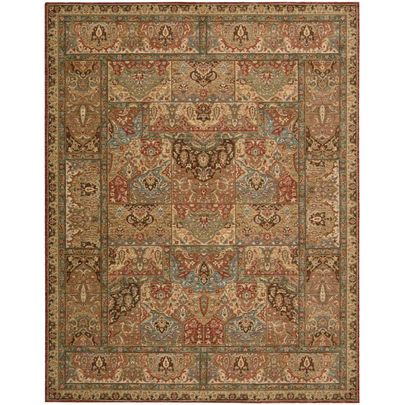 Nourison Living Treasures 7’6″ x 9’6″ Multicolor Traditional Indoor Rug