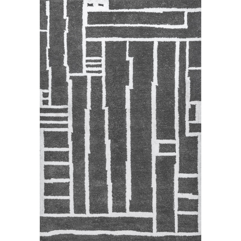 Priscilla Linear Maze Rug | Grey