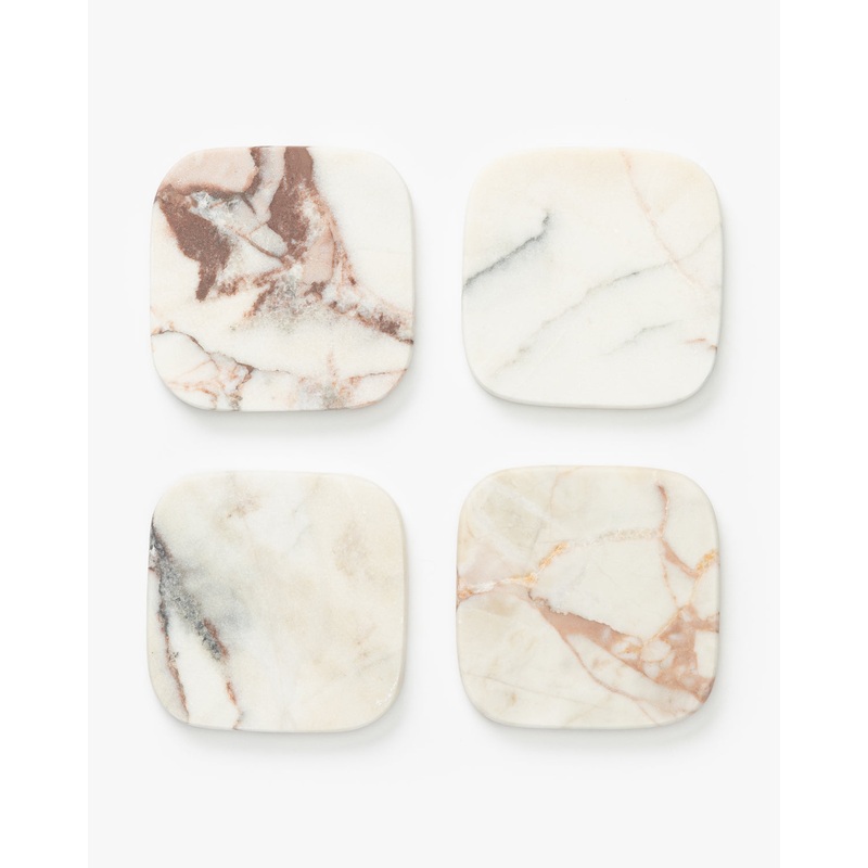 Verona Matte Marble Coasters (Set of 4)