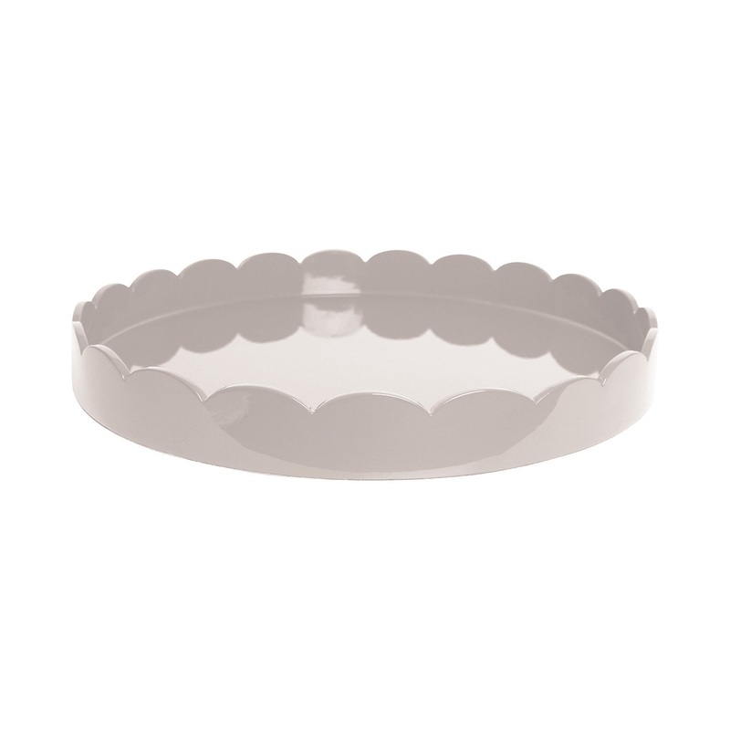 Cappuccino Round Scalloped Edge Tray