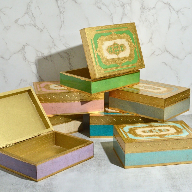 Florentine Carved Wood 5″ x 7″ Box Jewelry/Keepsake Box
