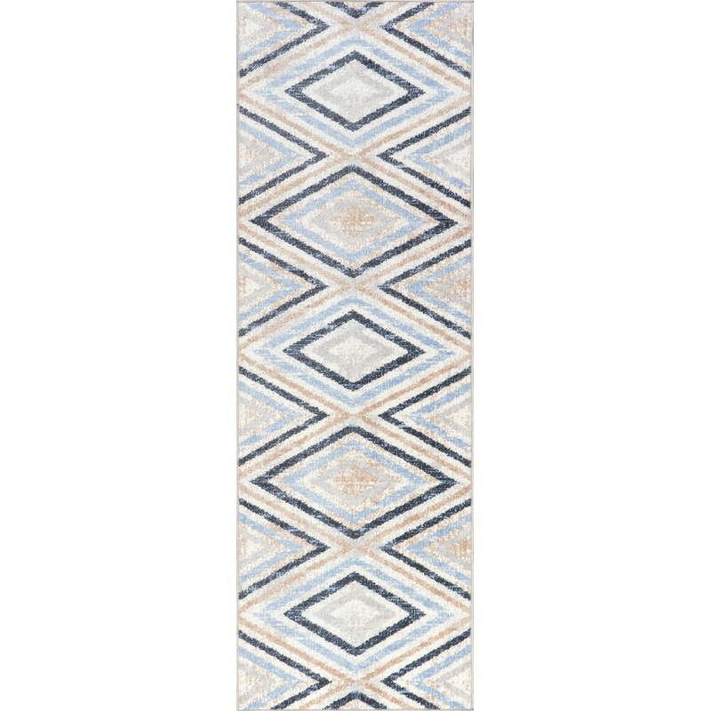 Reeba Washable Distressed Rug | Blue