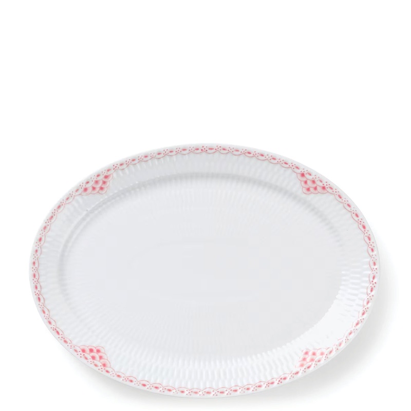 Coral Lace Oval Dish, 11″