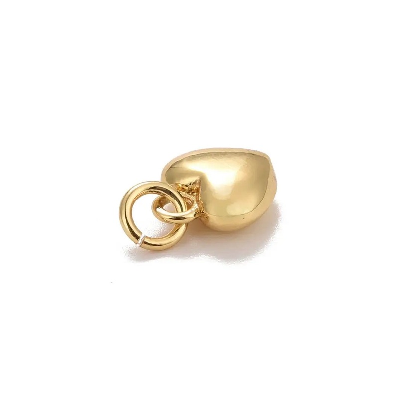 * Gold Puff Heart Charm