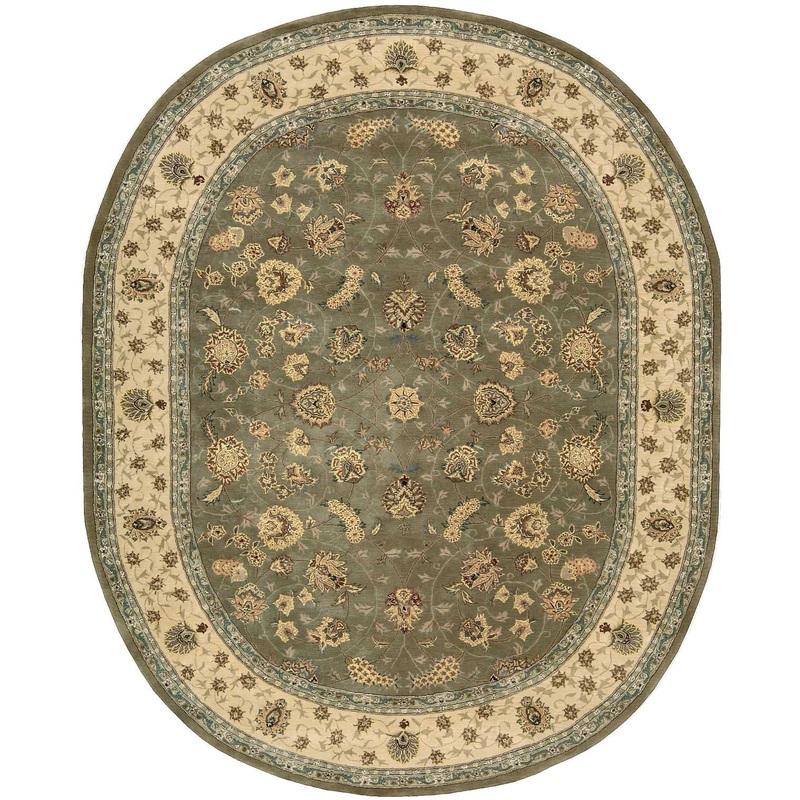 Nourison Nourison 2000 7’6″ x 9’6″ Oval Olive Traditional Indoor Rug