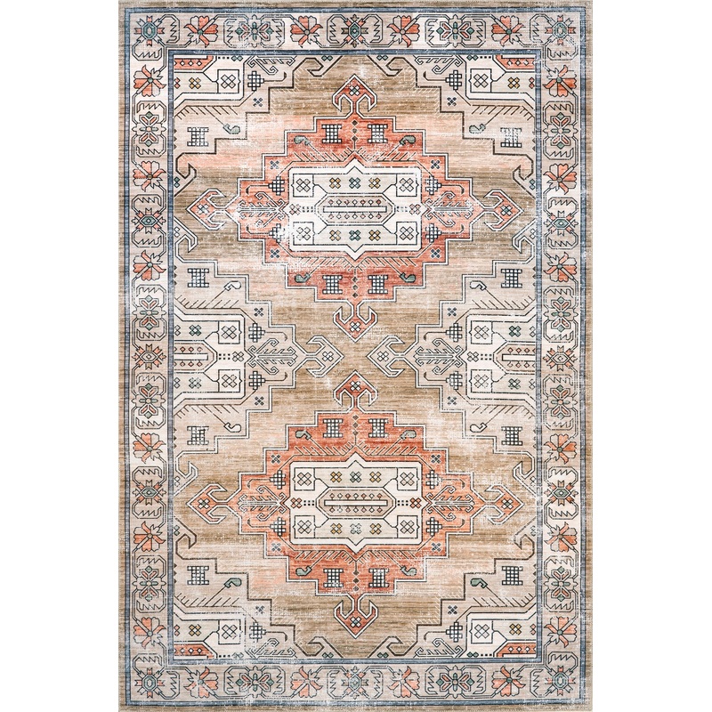 Maye Persian Washable Rug | Tan