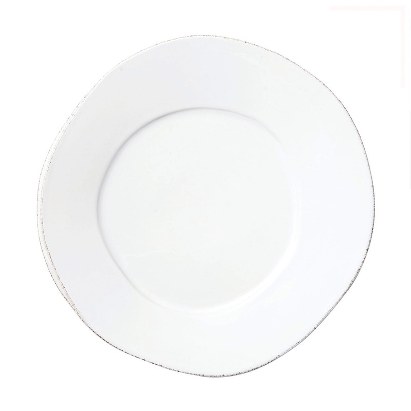 VIETRI: Lastra White European Dinner Plate