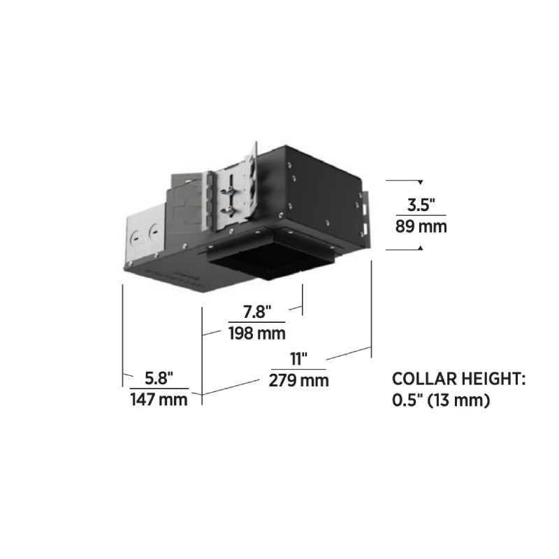 Element E4PR Pro 4″ 8W LED Round Wall Wash Downlight New Construction Housing