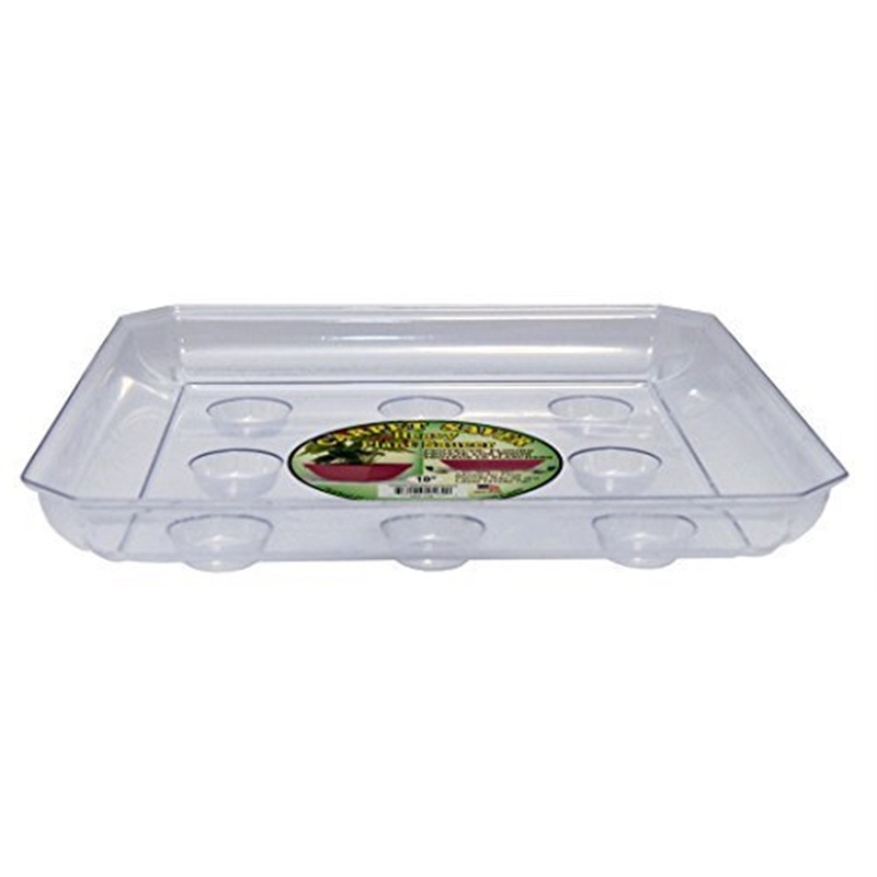 Curtis Wagner Square Plastics Carpet Saver Saucer, Clear – 10″ x 10″ (Pack of 1)