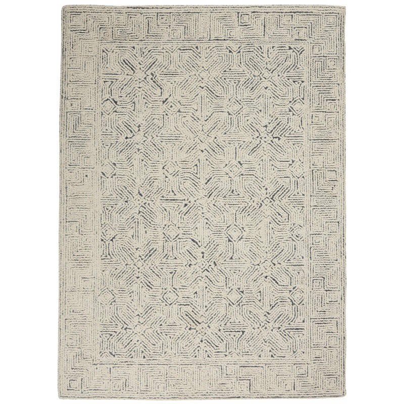 Nourison Colorado 5’3″ x 7’3″ Ivory/Navy Modern Indoor Rug