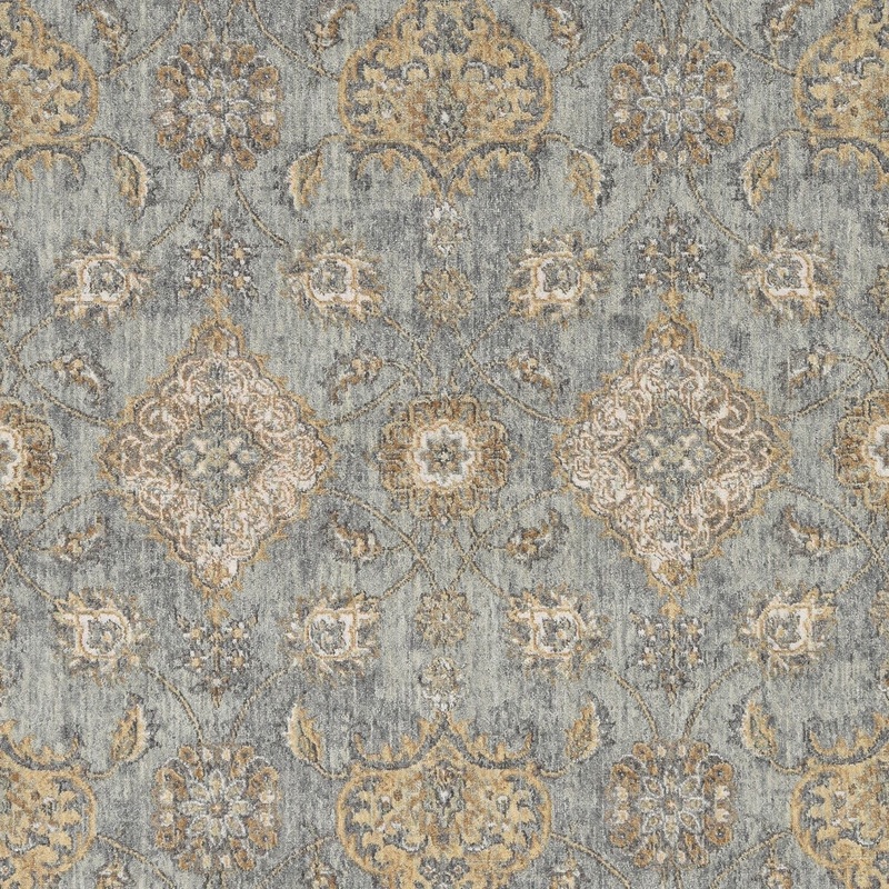 Sage Green Machine Woven Vintage Traditional Indoor Runner Rug