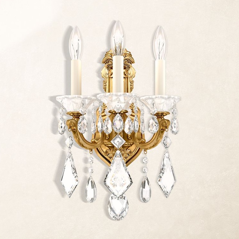 Schonbek 5071 La Scala 3-lt 17″ Tall Wall Sconce