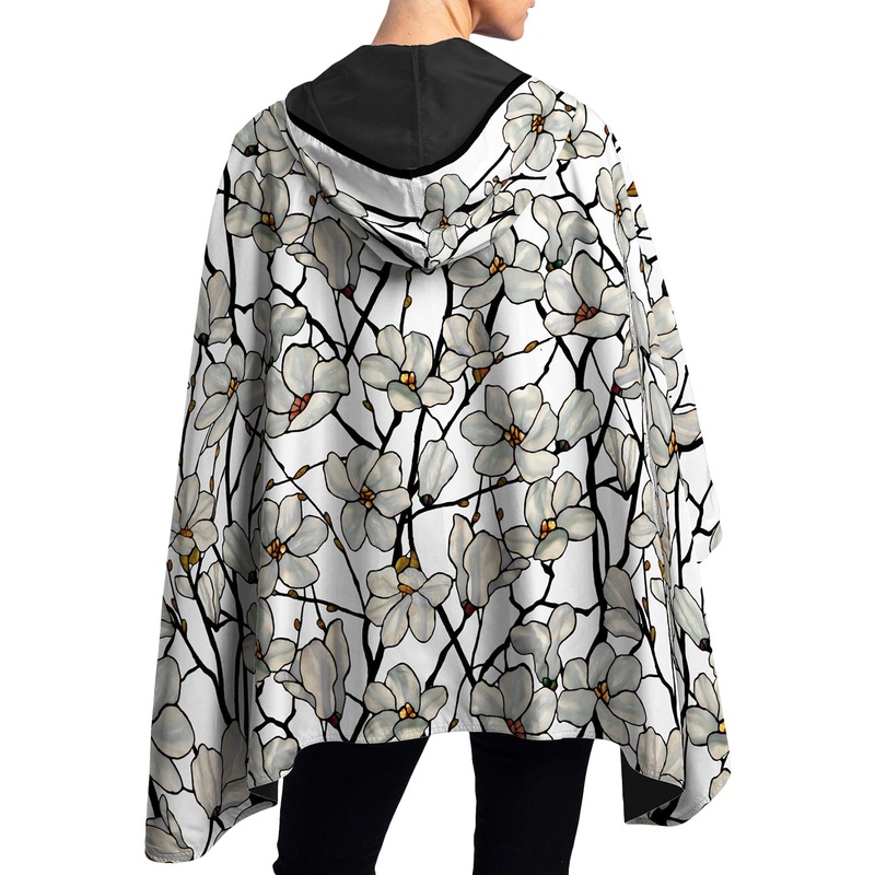 Tiffany Magnolia Womens Rain Cape – Rainproof Breathable Rain Poncho