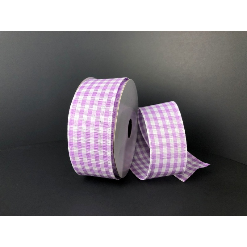 1.5″ Purple Gingham Ribbon Bolt