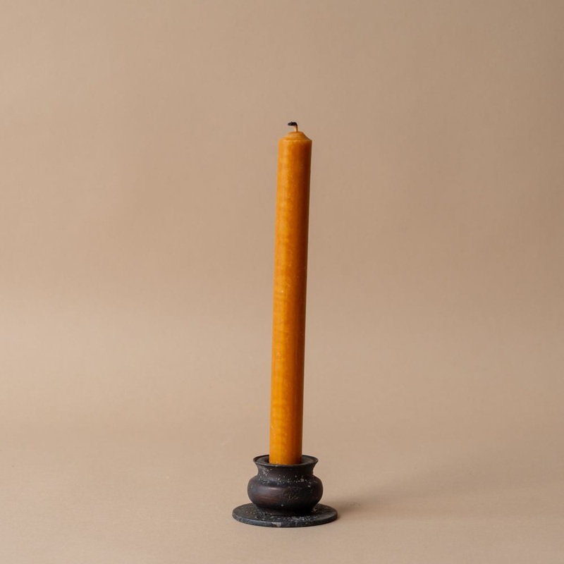 Aged Metal Candle Holder No. 1