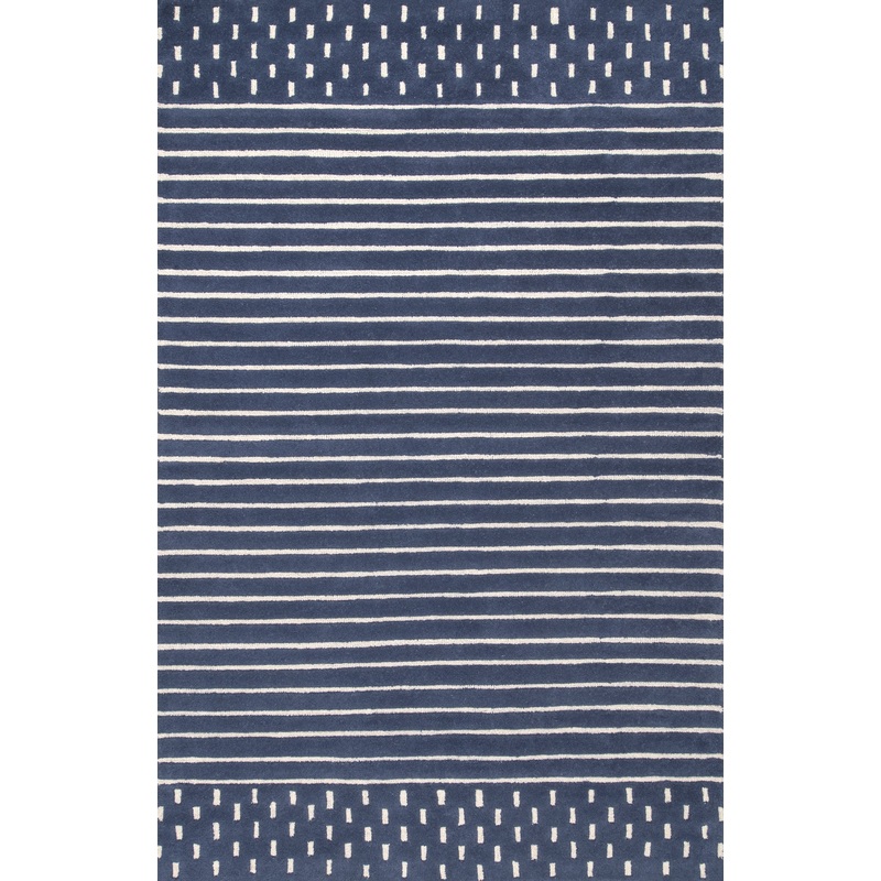 Mandia Striped Rug | Navy
