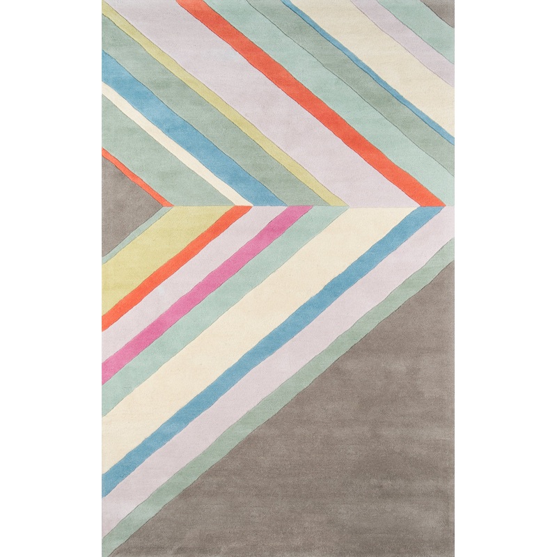 Momeni Delmar Striped Hand Tufted Contemporary Rectangle Indoor Area Rug