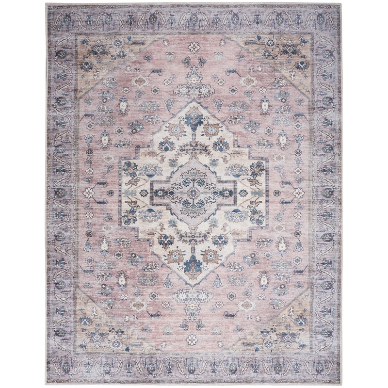 Nourison Grand Washables 7’10” x 9’10” Blush Vintage Indoor Rug