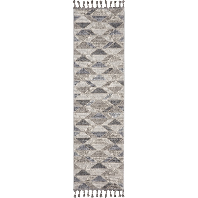 Nourison Paxton 2’2″ x 8’2″ Grey/Charcoal Modern Indoor Rug