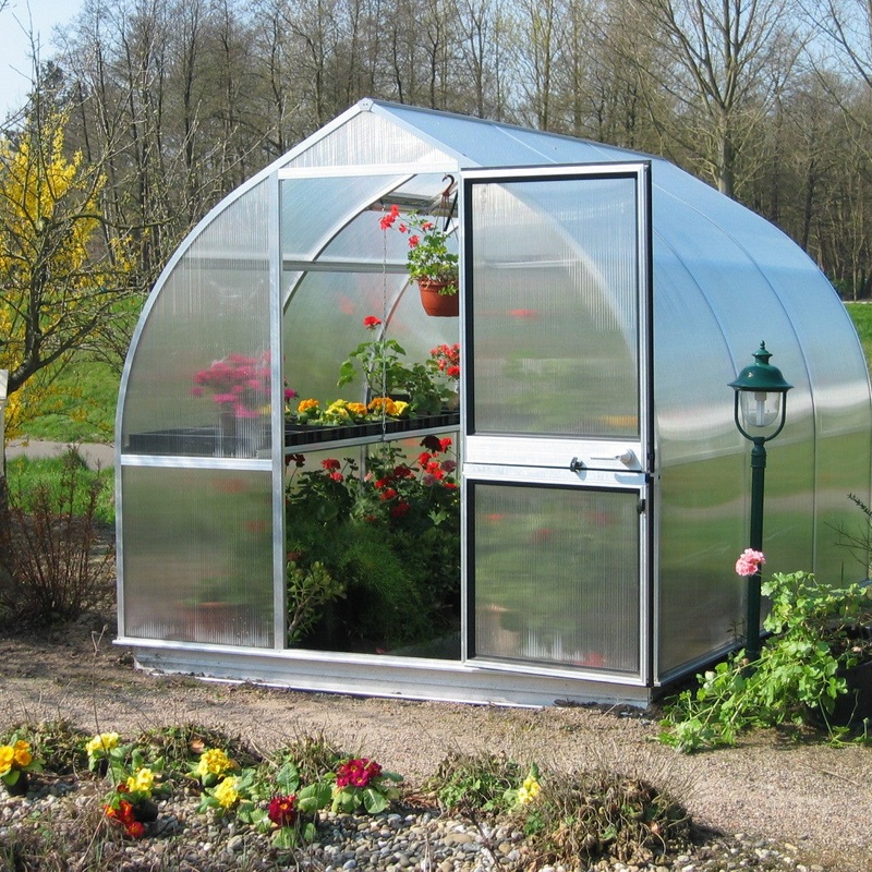 Riga Deluxe Greenhouse Kit 9.8 ft. Wide with TwinWall Polycarbonate Panels and Aluminum Frame