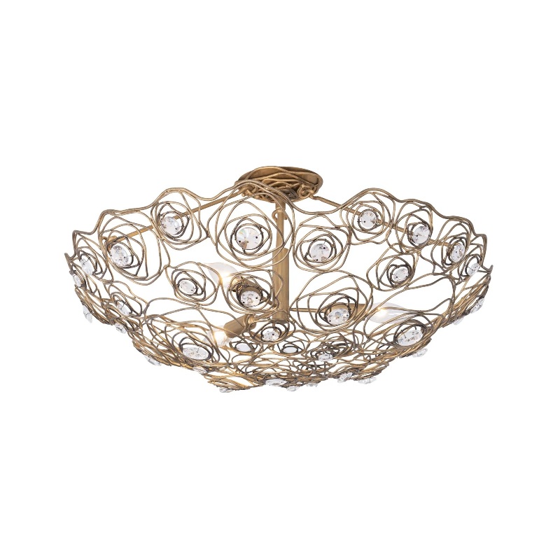 Varaluz 500S03 Ethereal Rose 3-lt 24″ Semi-Flush