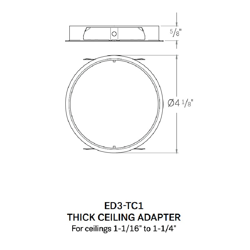 CSL ED3-TC1 Thick Ceiling Adapter for 3″ Eco-Downlight